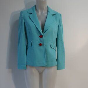 Womens Christian Francis Roth Turquoise, Red Blazer 2 Button Blazer 6